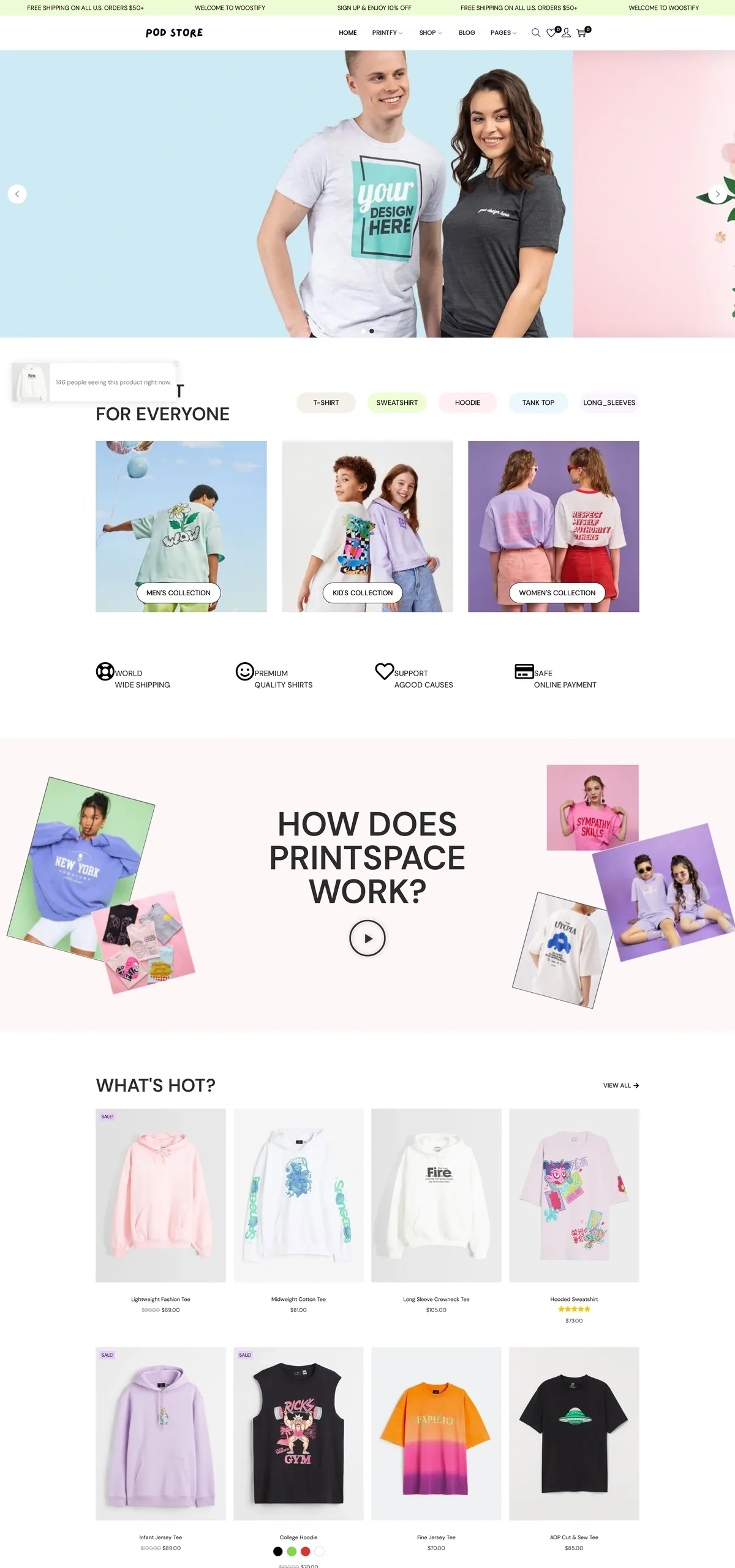 Pod 服装电商WordPress模板