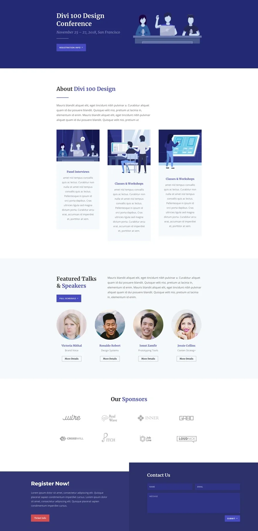 Design Conference 活动策划WordPress模板