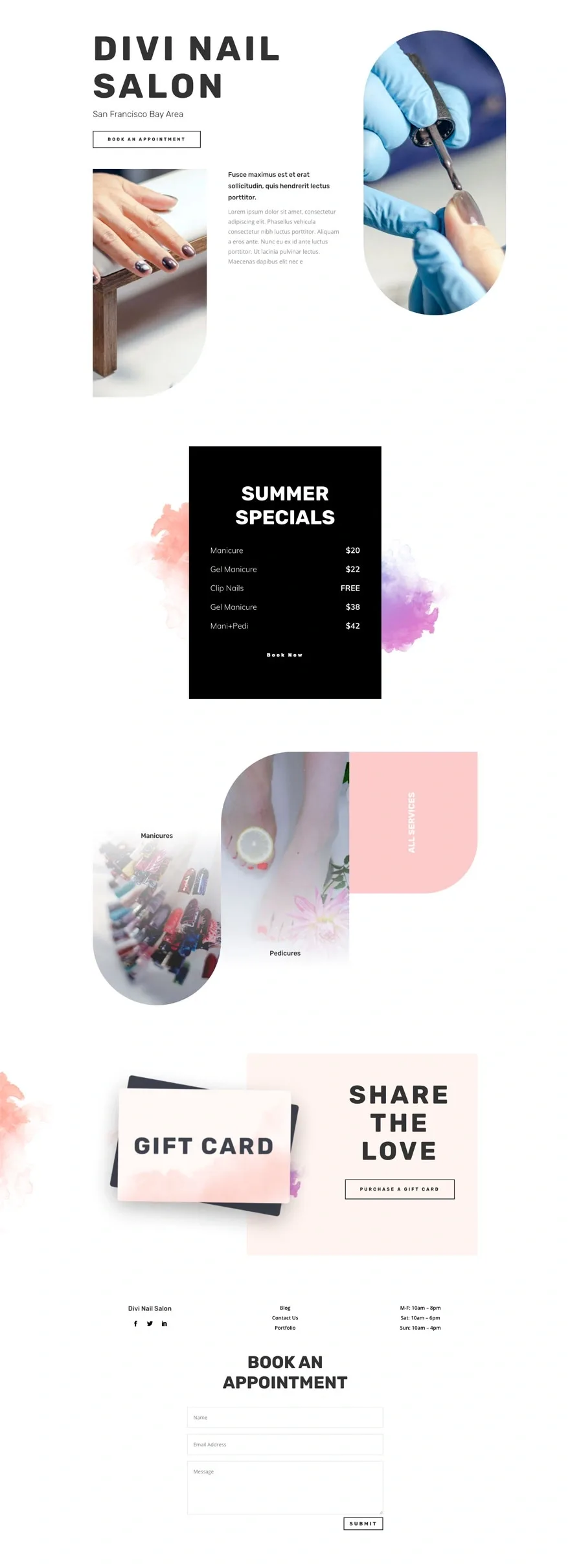 Nail Salon 美容护理WordPress模板
