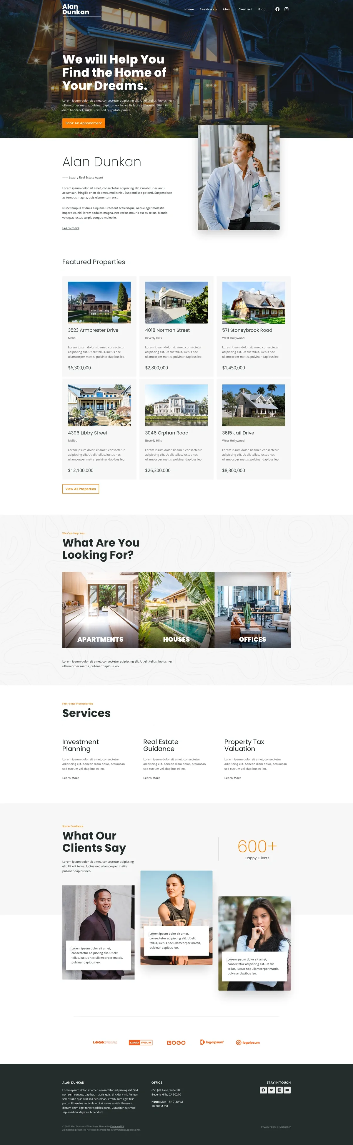 Real Estate 房地产企业WordPress模板