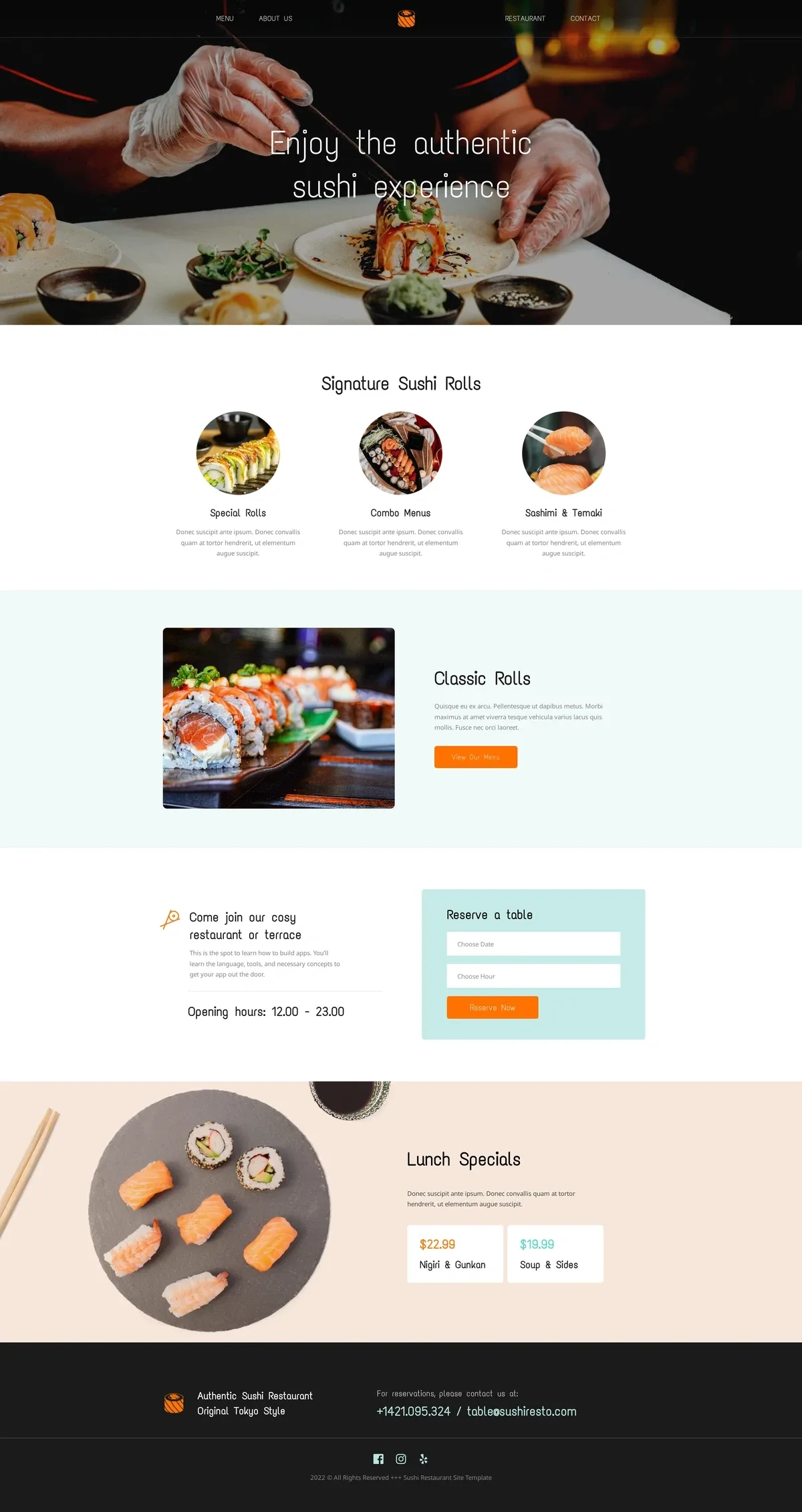 Sushi 餐饮品牌WordPress模板