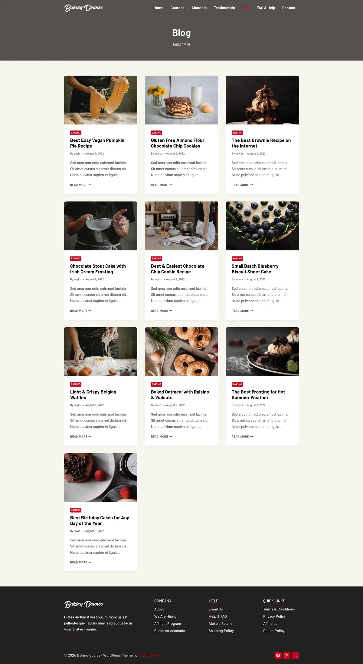 Baking Course 05 部落格