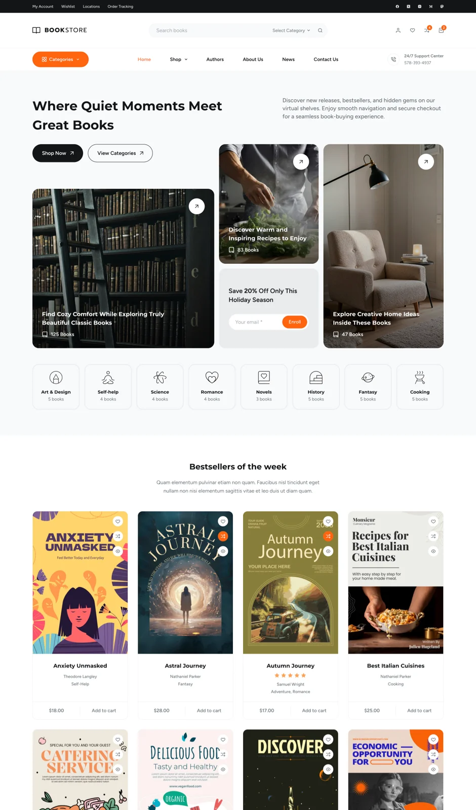 Book Store 在线书店WordPress模板
