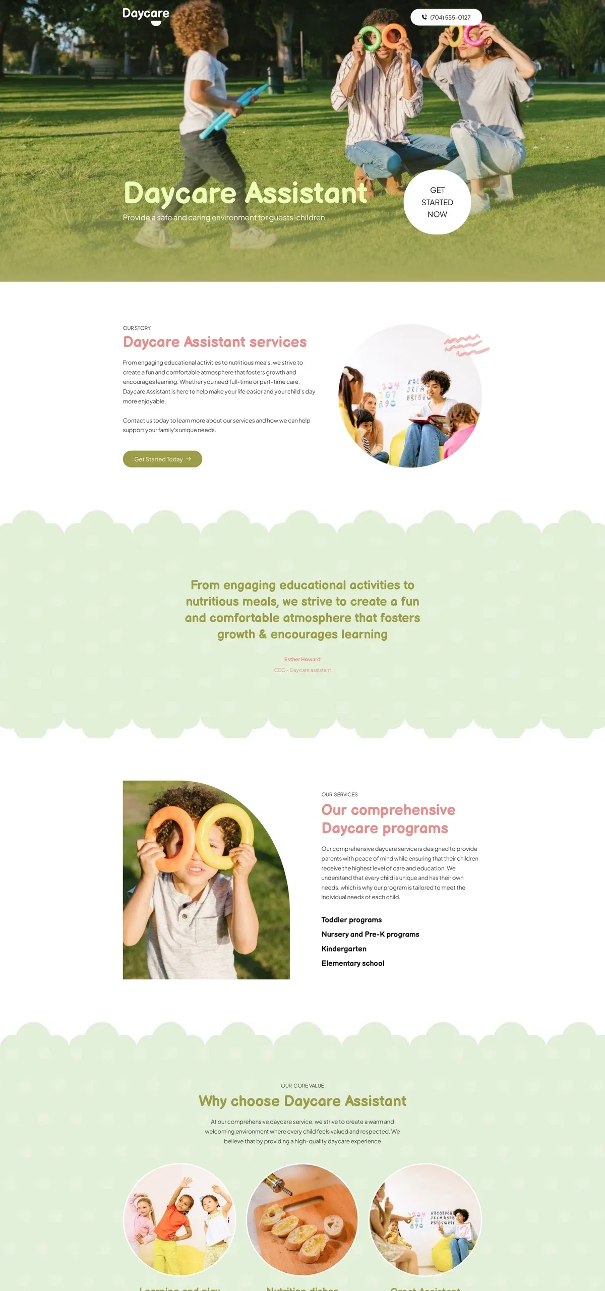 Daycare 教育课程WordPress模板