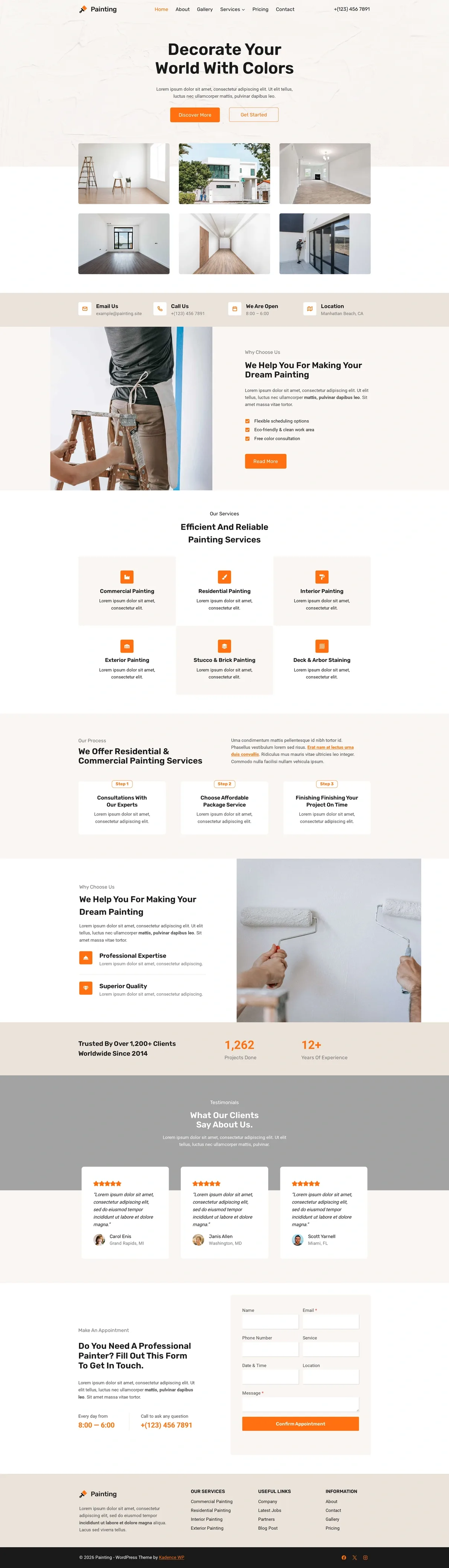 Painting Service 油漆服务WordPress模板