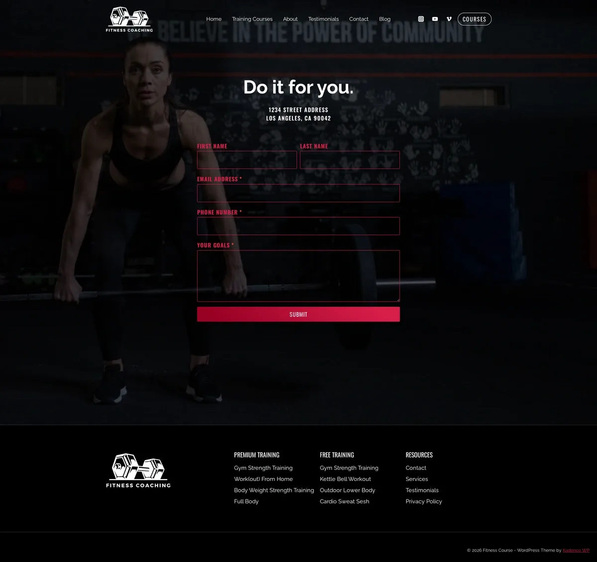 Fitness Course 05 联络我们