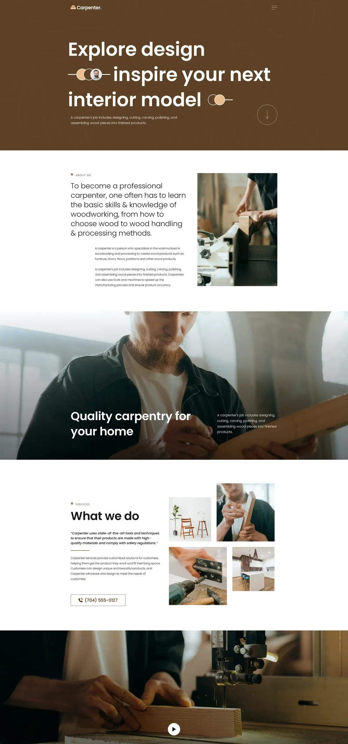 Carpentry 木作工艺WordPress模板