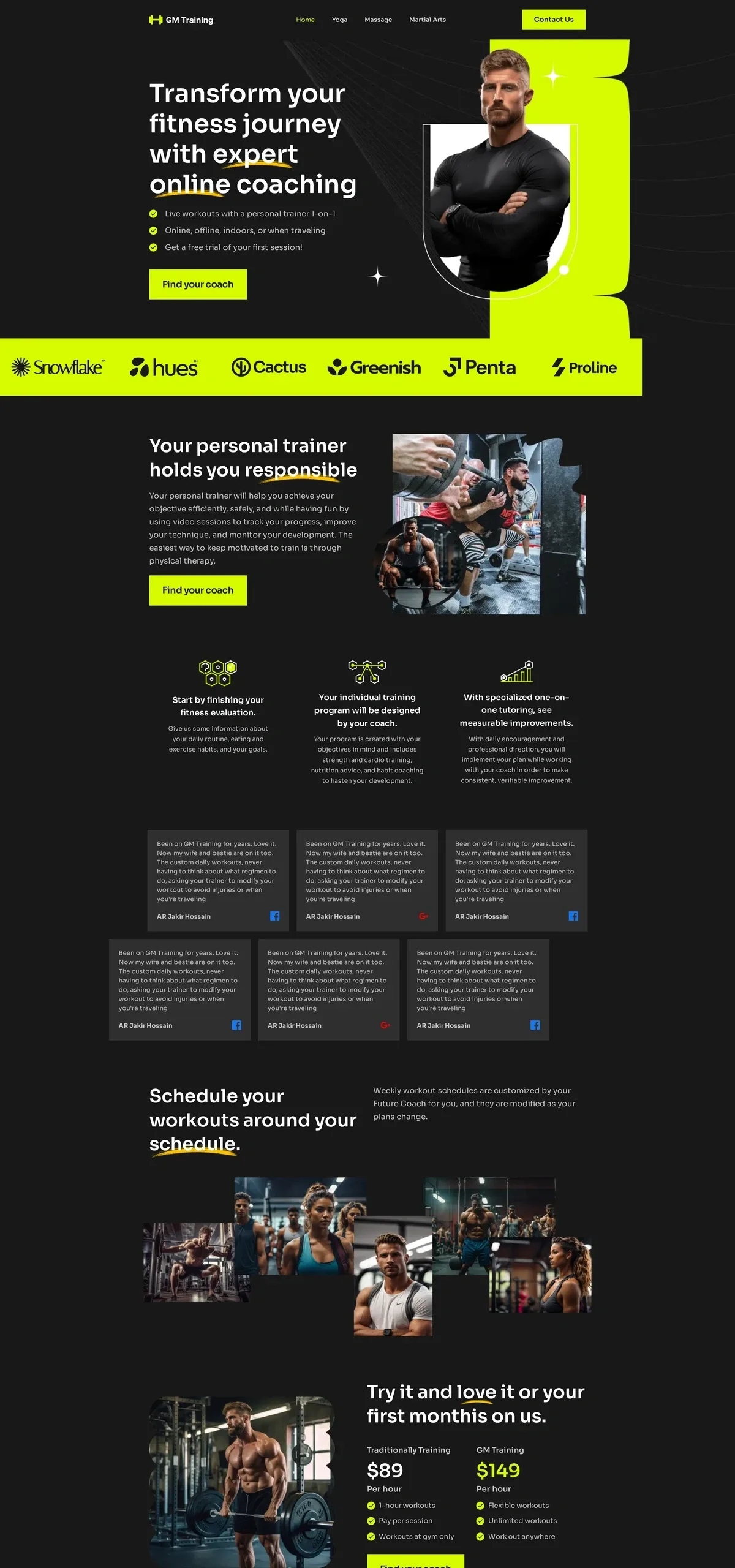 Gym Trainer 健身瑜伽WordPress模板