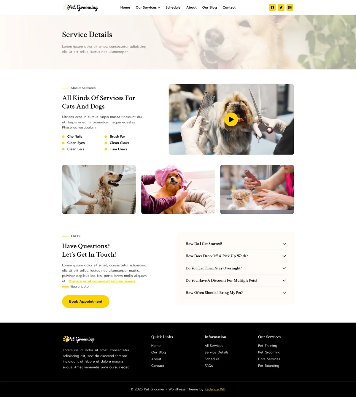 Pet Groomer 03 服务详情