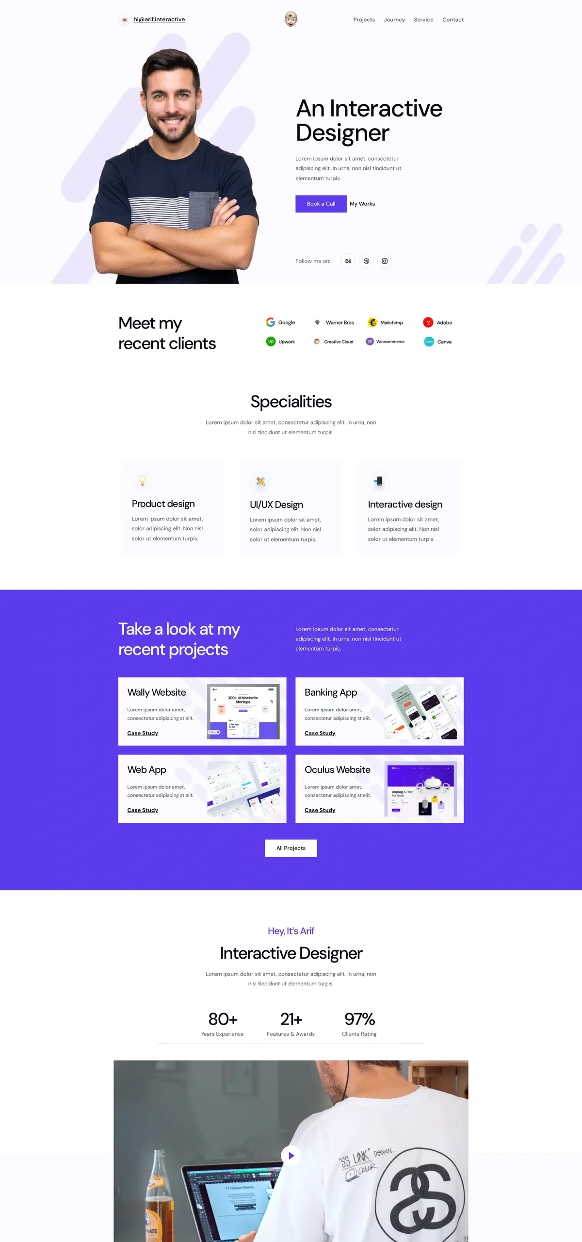 Interactive Designer 设计作品集WordPress模板
