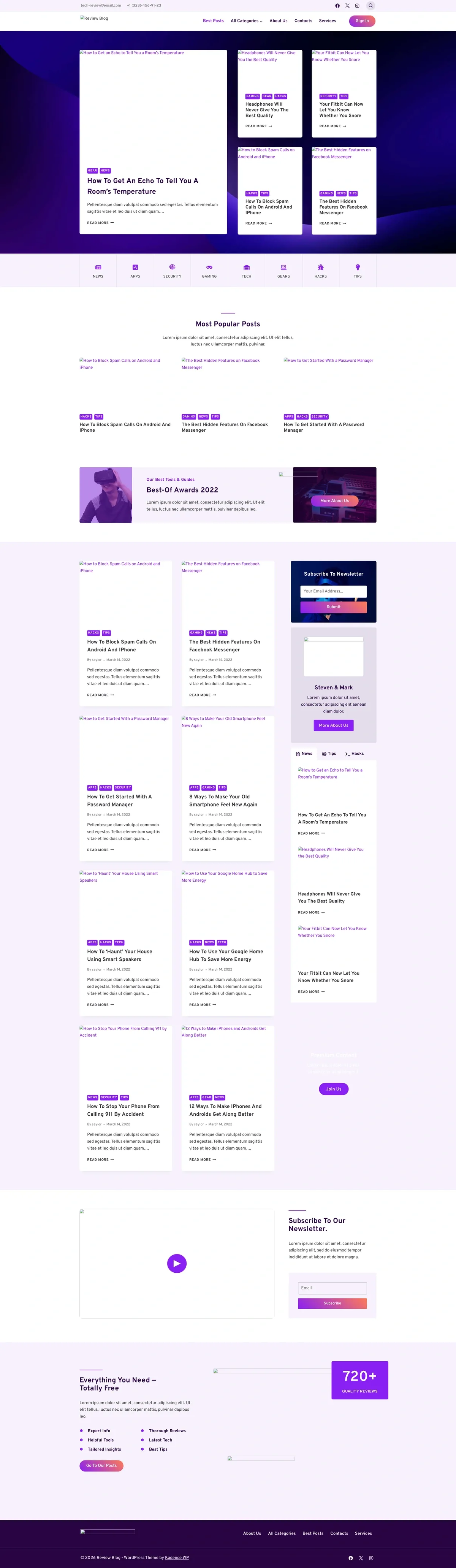 Review Blog 资讯博客WordPress模板