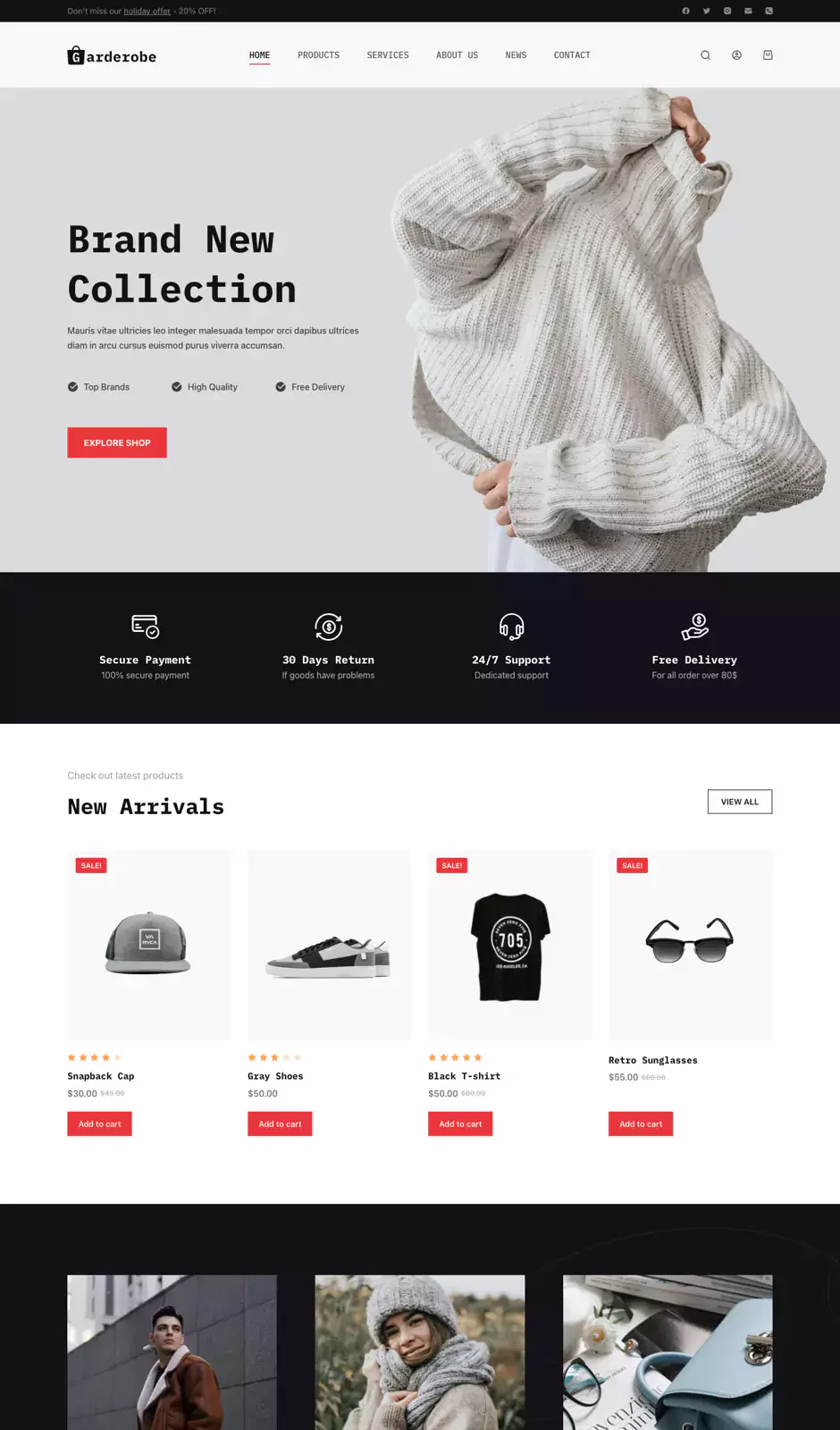 Garderobe 服装电商WordPress模板