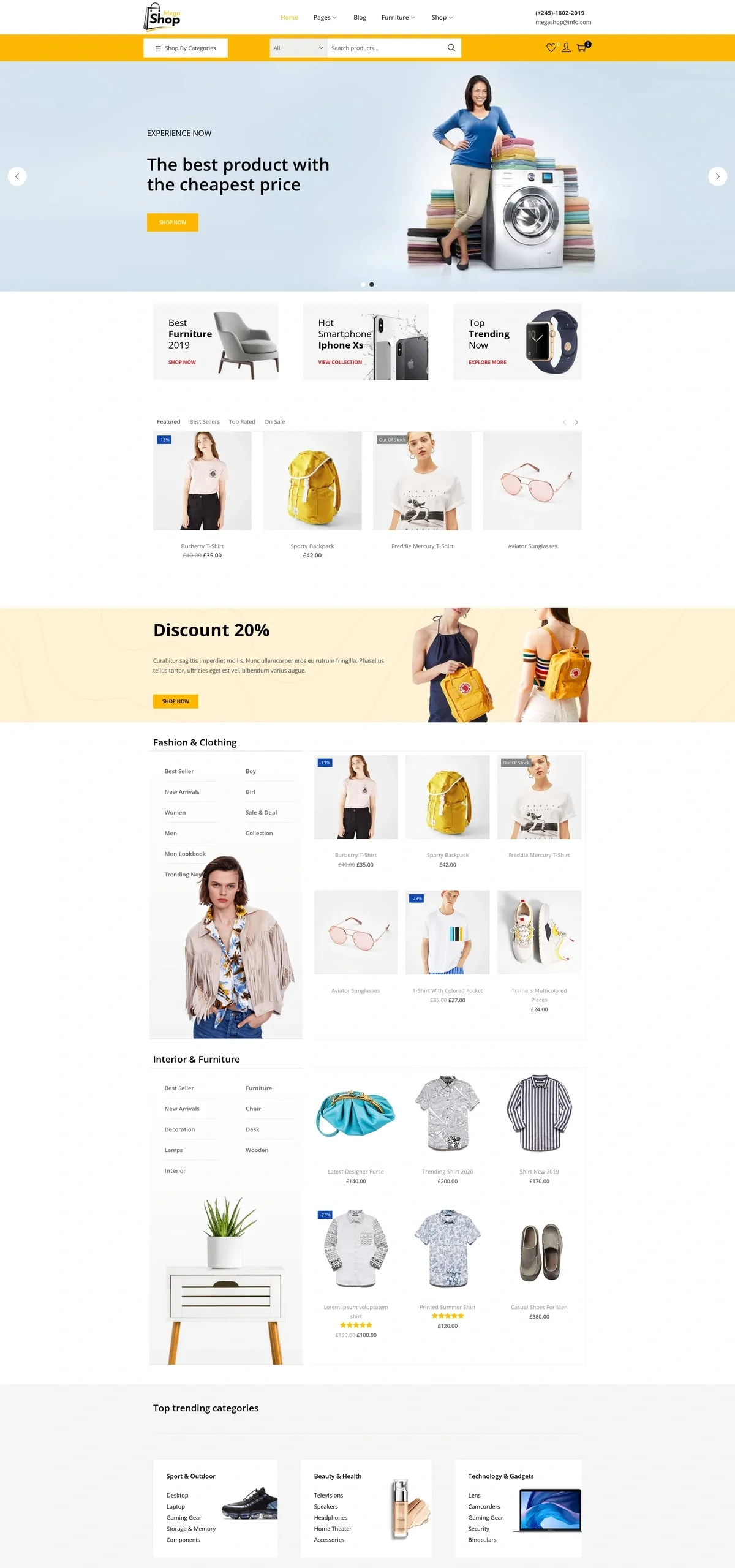 Mega Shop 综合电商WordPress模板
