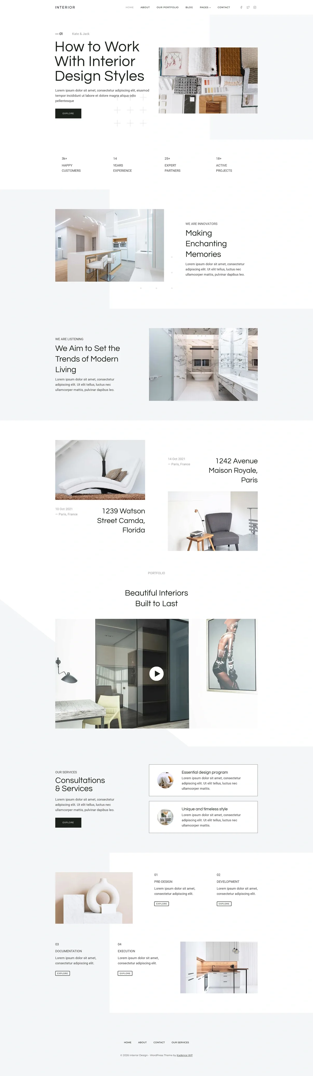 Interior Design 建筑室内设计WordPress模板