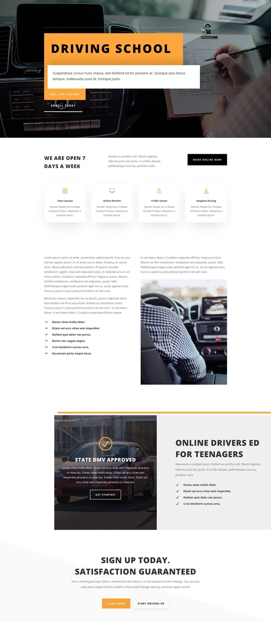 Driving School 教育课程WordPress模板