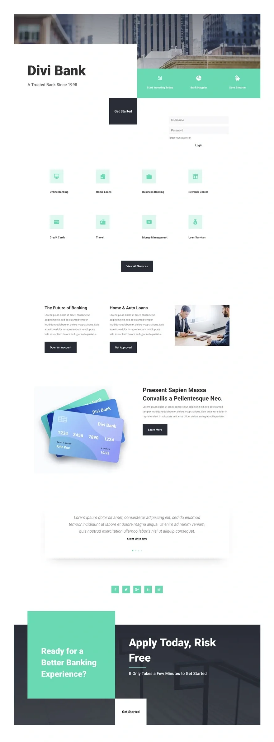 Bank 金融保险WordPress模板