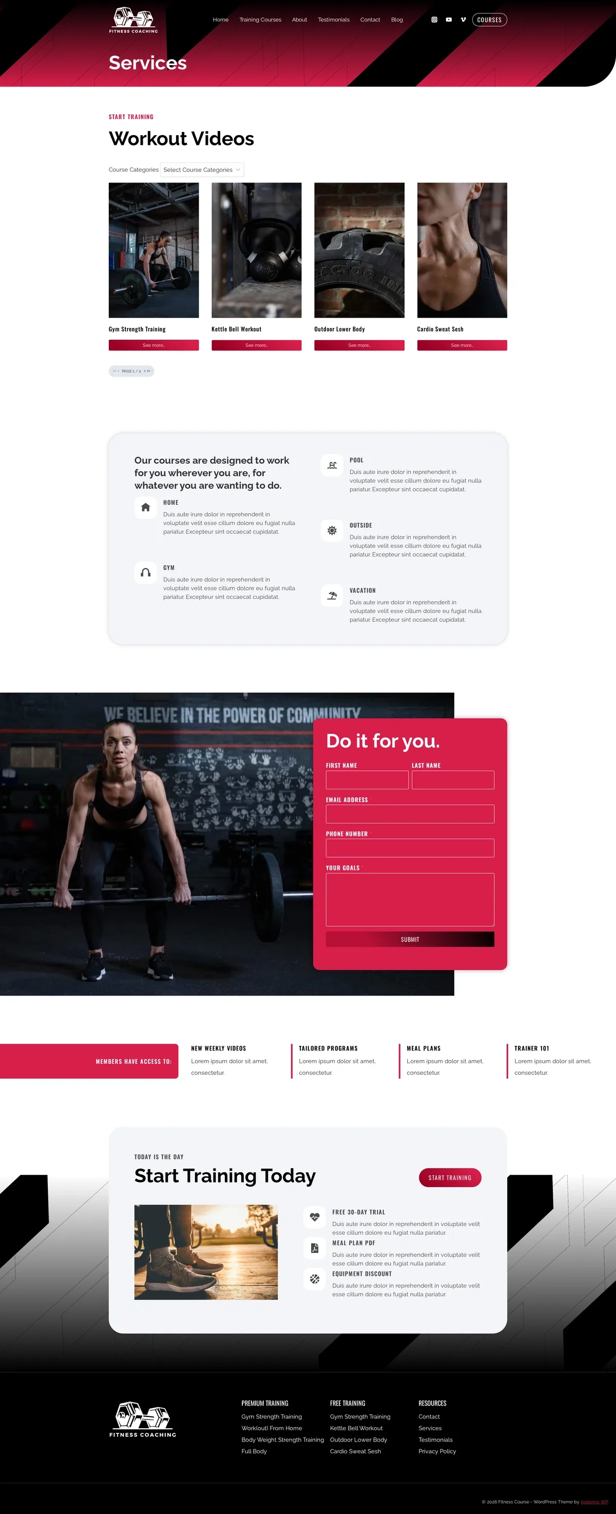 Fitness Course 02 培训课程