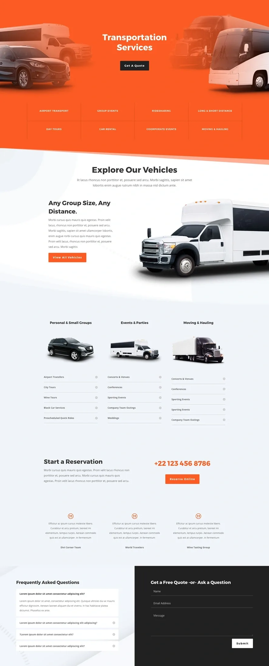 Transportation Services 物流运输WordPress模板