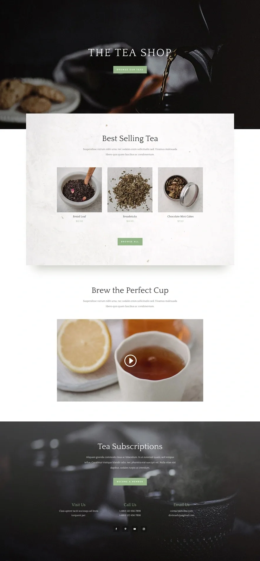 Tea Shop 餐饮品牌WordPress模板