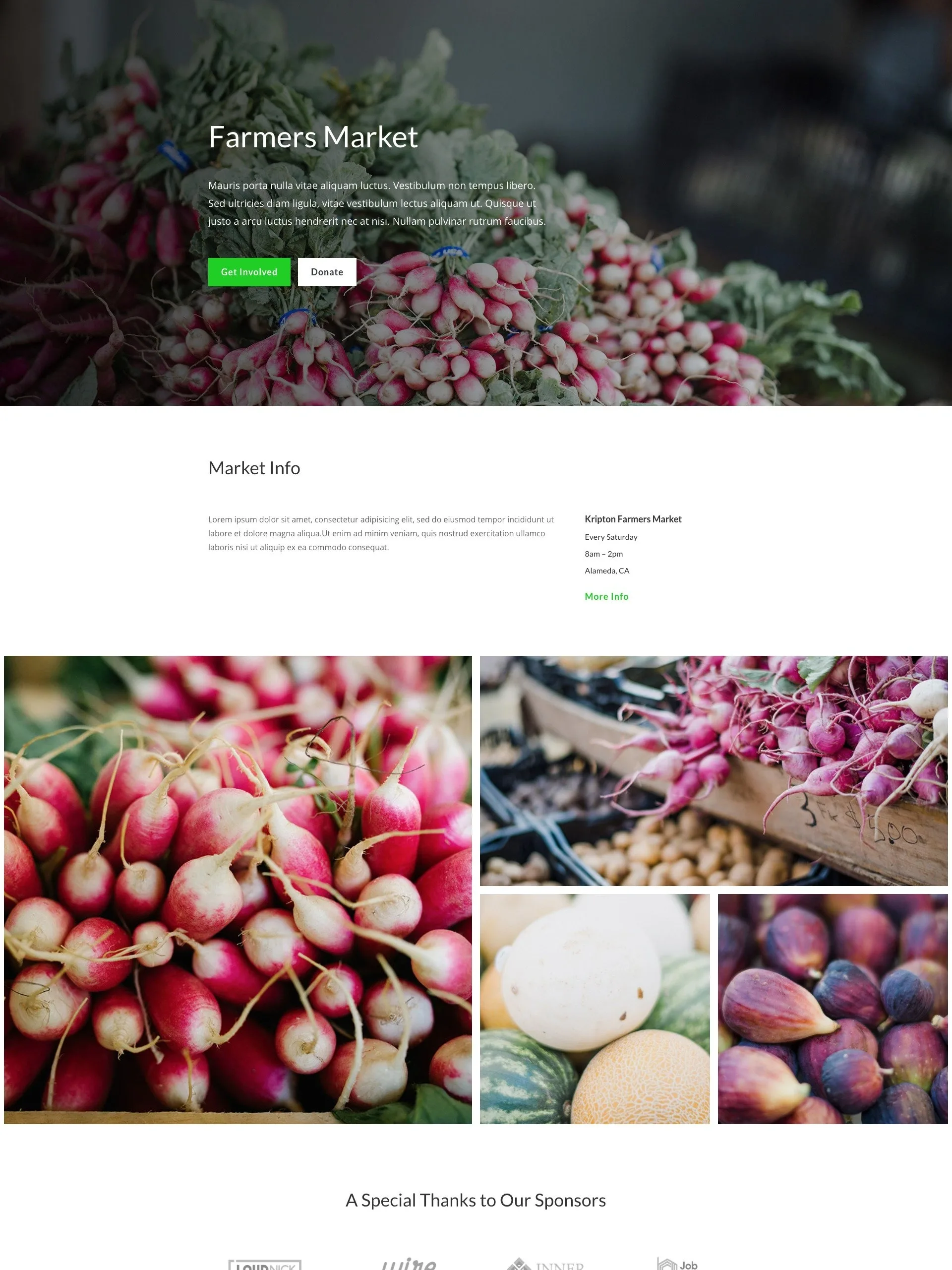 Farmers Market 农业食品WordPress模板