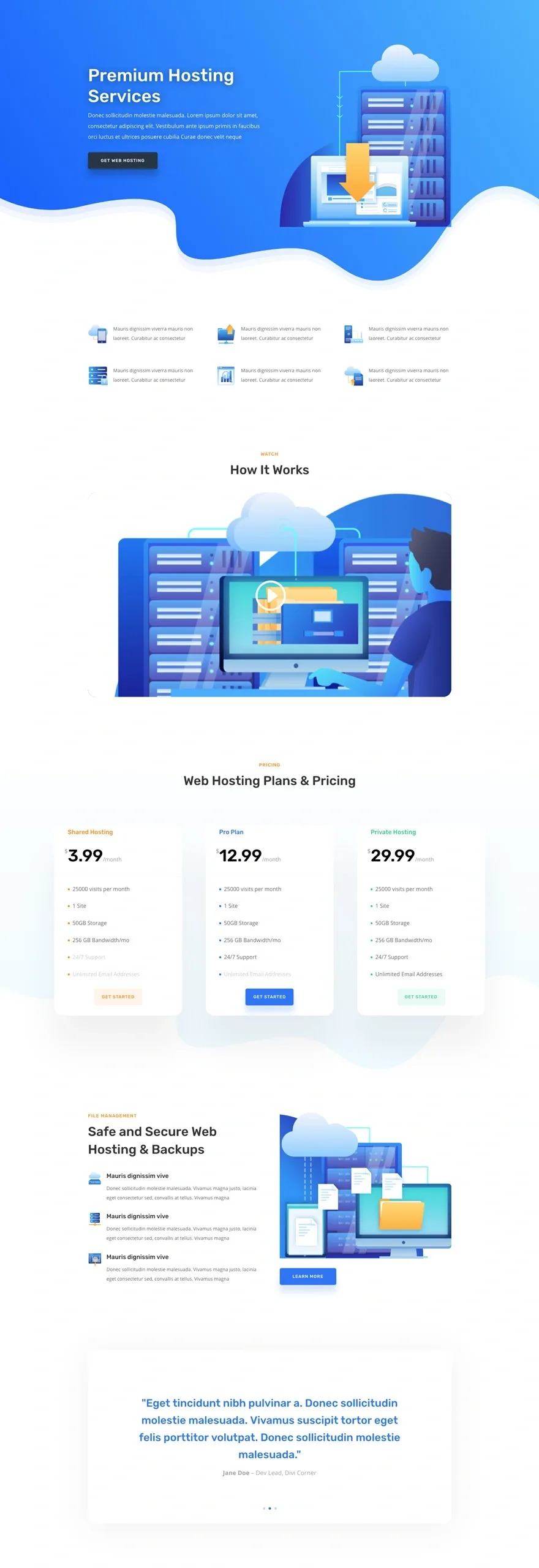 Hosting Company 主机服务WordPress模板