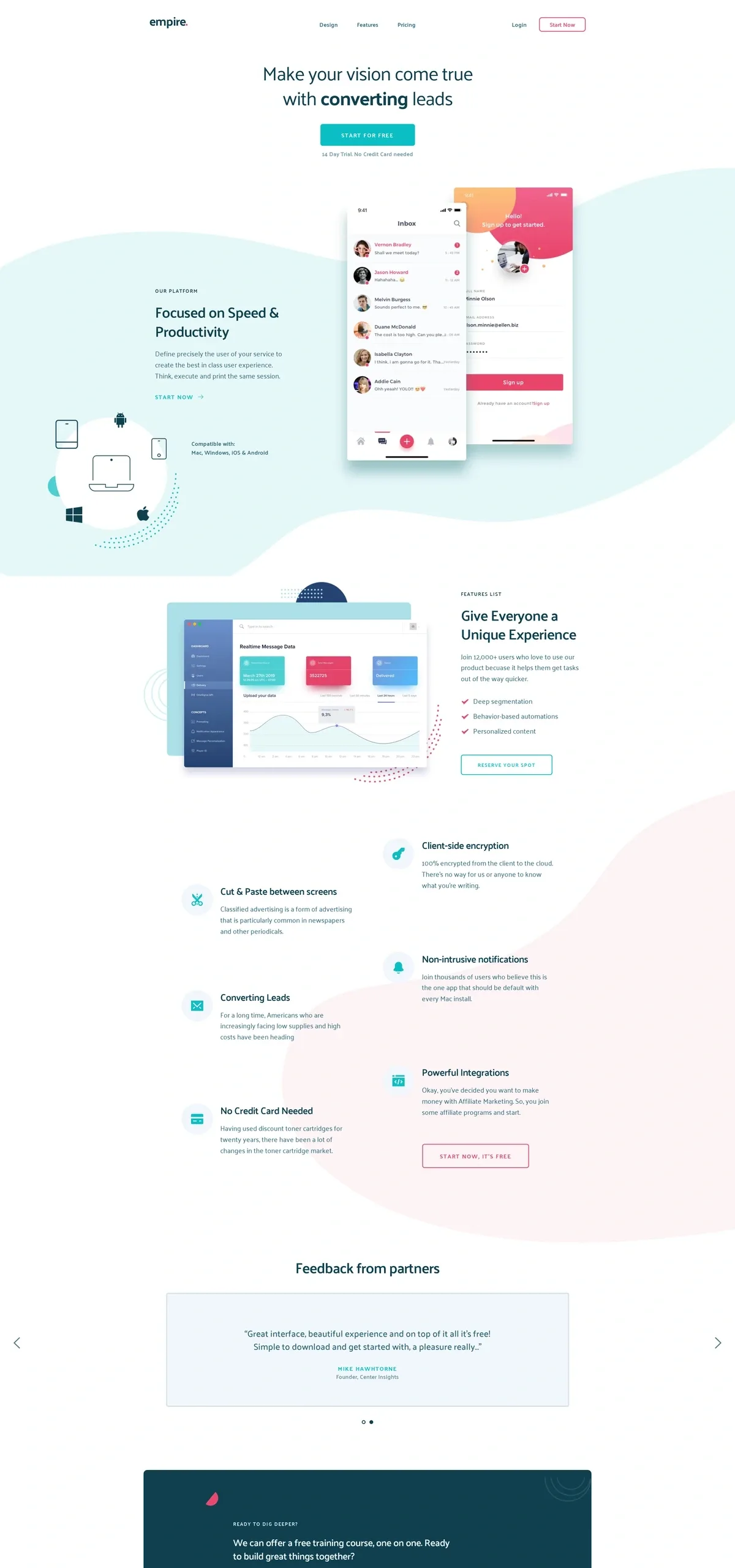Empire SaaS 软件App产品WordPress模板