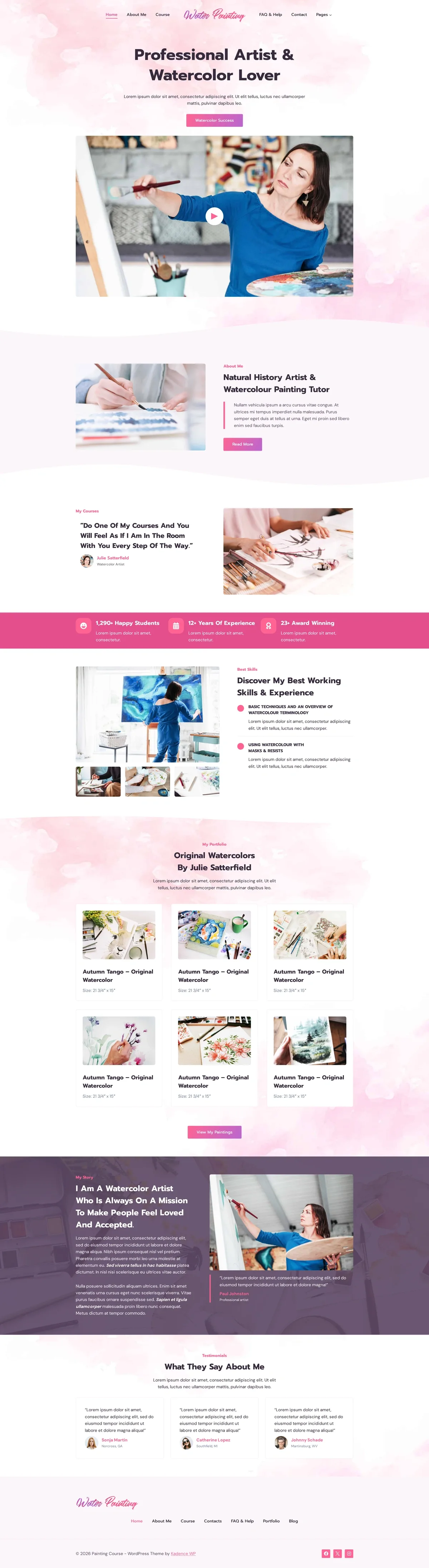 Painting Course 教育课程WordPress模板