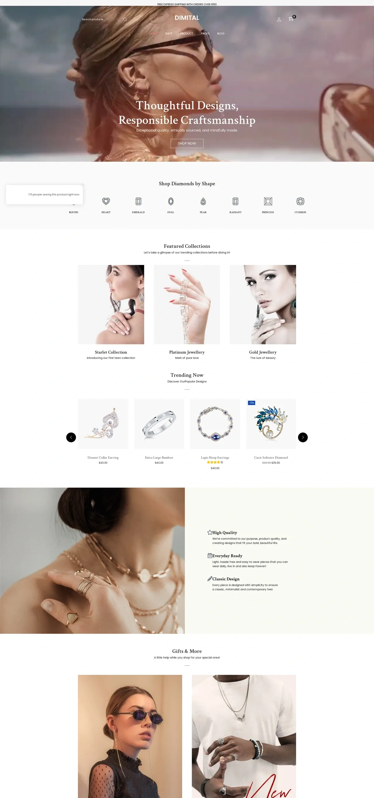 Dimital 珠宝首饰WordPress模板